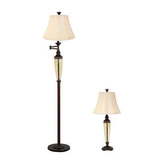 Beige Linen Bell Shade Lamps (Set of 2)