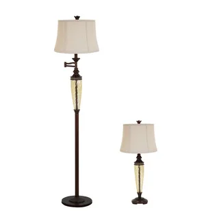 Beige Linen Lamps (Set of 2)