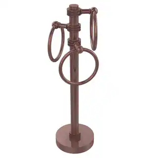 Allied Brass Vanity Top 3-towel Ring Guest Towel Holder With Dotted Accents
