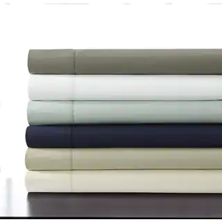 500 Thread Count Cotton Percale Extra-deep Pocket Sheet Set with Oversized Flat