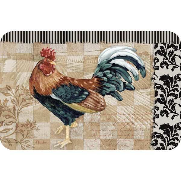 Counterart Reversible Plastic Wipe Clean Placemats - Bergerac Rooster (Set of 4)