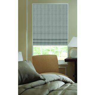 Greysmoke Polyester 40-inch to 40.5-inch Ashton Stripe Plain-fold Roman Shades