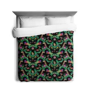 Sharp Shirter Welcome To The Jungle/ Giraffe and Tiger/ Duvet Cover/ Printed in Usa