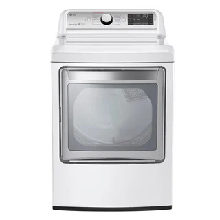 LG DLGX7601WE White Stainless Steel 27-inch 7.3-cubic-foot Gas Dryer with 14 Dry Programs and TurboSteam