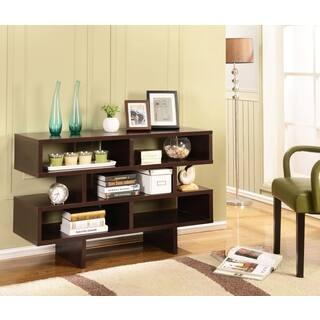 K and B Furniture Co Inc E907 Espresso Wood TV Stand/Bookcase