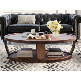Aurelle Home American Walnut 56-inch Coffee Table