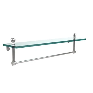 Allied Brass Mambo Glass 22-inch Vanity Shelf with Integrated Towel Bar