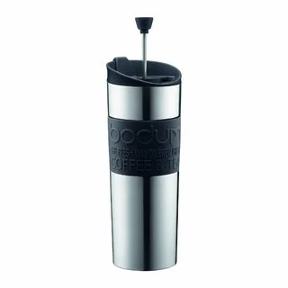 Bodum Insulated Black Stainless Steel 15-ounce Travel French Press Coffee and Tea Mug