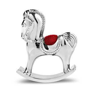 Handmade Royal Rocking Horse.925 Silver Keepsake Figurine (Thailand)