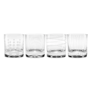 Mikasa Cheers Clear Set of 4 Double Old Fashioned Glasses