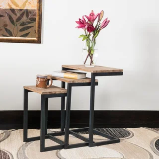 Tohono Firwood 3-piece Nesting Table Set by Christopher Knight Home