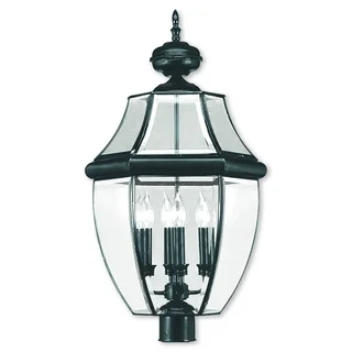 Link to Livex Lighting Monterey Black 4-light Outdoor Post Lantern Similar Items in As Is