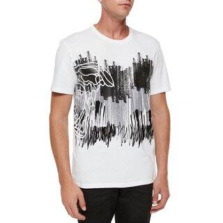 Versace Collection Men's White Half Medusa Scribble T-shirt
