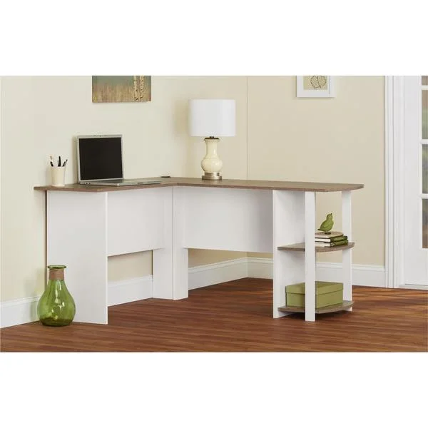 Ameriwood Home Dakota L-shaped Desk with Bookshelves