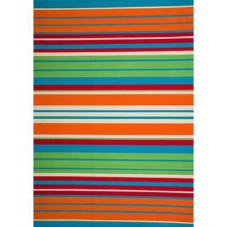 Christopher Knight Home Roxanne Lex Indoor/Outdoor Orange Multi Stripe Rug (8' x 10')
