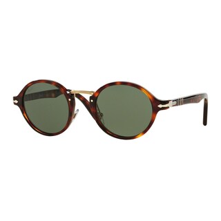 Persol Men's PO3129S 24/31 Havana Plastic Round Sunglasses