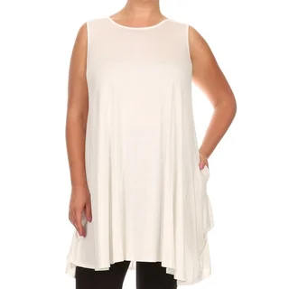 MOA Collection Women's Plus Size Relaxed-fit Sleeveless Top