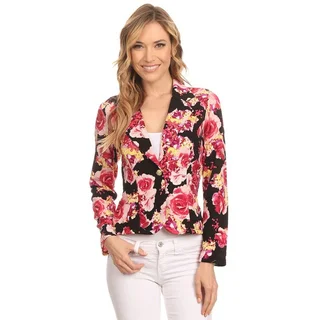 MOA Collection Women's Floral Blazer-style Jacket