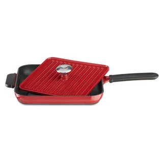 KitchenAid Empire Red Cast Iron Grill and Panini Press Cookware