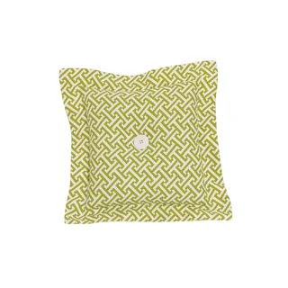 Periwinkle Green Cotton Lattice Decor Throw Pillow