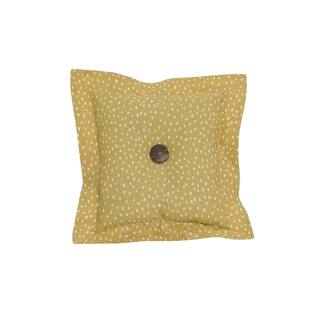 Penny Lane Cotton Gold Dot Throw Pillow