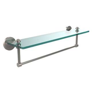 Allied Brass Southbeach Collection Glass 22-inch Vanity Shelf with Integrated Towel Bar