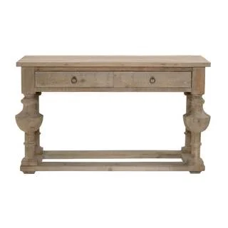 Gray Manor Nathaniel Wood 2-drawer Console Table
