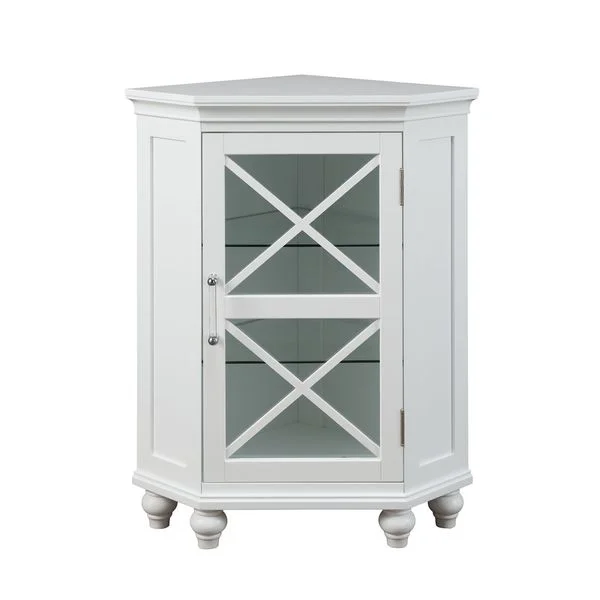 Grayson Corner Floor Cabinet in White