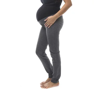 Soho Apparel Women's Marled Charcoal Grey Maternity Legging