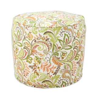 Findlay Apricot Linen 20-inch Round x 17-inch High Corded Bead-filled Hassock