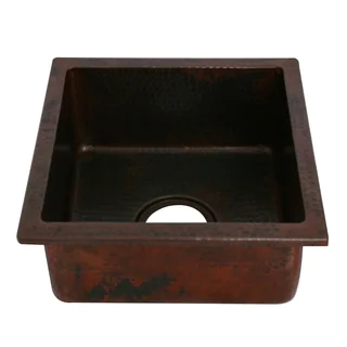 Unikwities Oil-rubbed Bronze Copper 14-gauge 7-pound 4-ounce Minimum Weight Vegetable/Bar Self-rimming Sink