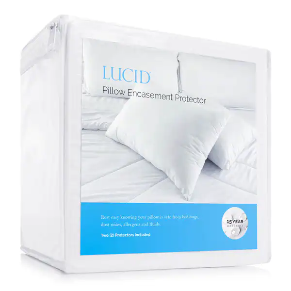 100-percent Waterproof Pillow Encasement Protector (Set of 2) by LUCID Comfort Collection