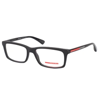 Prada Linea Rossa Men's PS 02CV 1AB1O1 Black Plastic Rectangular Eyeglasses