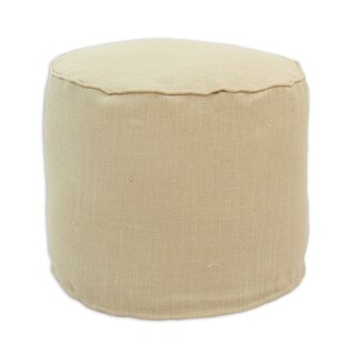 Burlap Natural 20-inch x 17-inch Corded Hassock