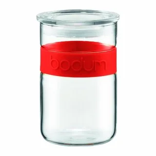 Bodum Presso Red Glass 20-ounce Storage Jar