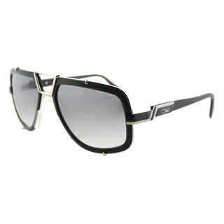 Cazal Cazal Legends Matte Black Plastic Grey Gradient Lens Aviator Sunglasses
