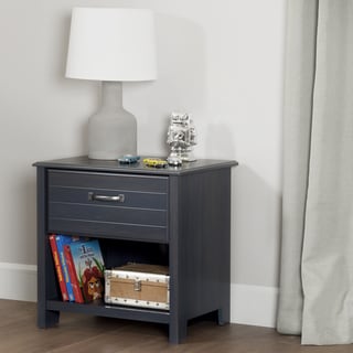 South Shore Ulysses Blueberry 1-drawer Nightstand