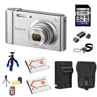 Sony DSC-W800 Silver 32GB Camera Bundle