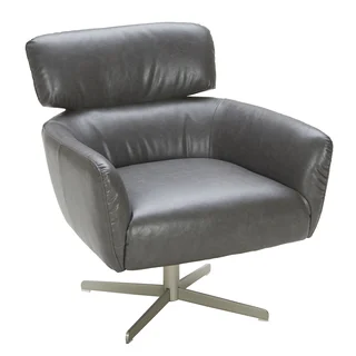 LumiSource Hartman Solid-colored Faux-leather Accent Chair