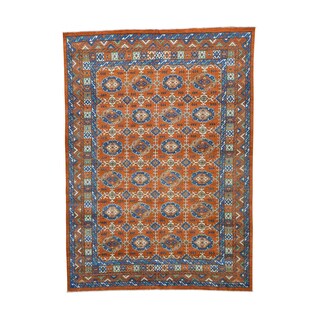Pure Wool Afghan Ersari Hand-knotted Rug (9'7 x 13'4)