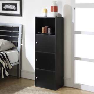 Convenience Concepts Designs2Go Xtra Black Wood 3-door Storage Cabinet