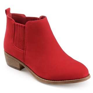 Journee Collection Women's 'Ramsey' Faux Suede Stacked Heel Ankle Boots