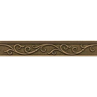 Bedrosians Gothic Leaf Liner Bronze Metal Resin Single Tile