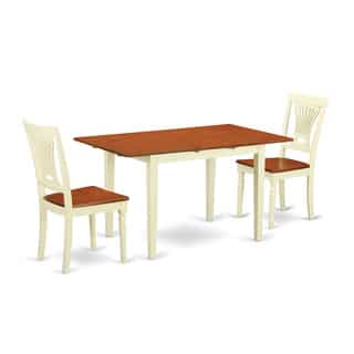 3-piece Kitchen Table Set with Dining Table and 2 Kitchen Chairs