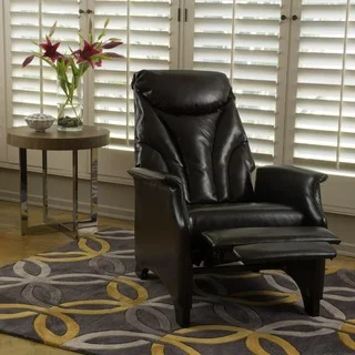 Alastair Stitched Bonded Leather Recliner Club Chair by Christopher Knight Home