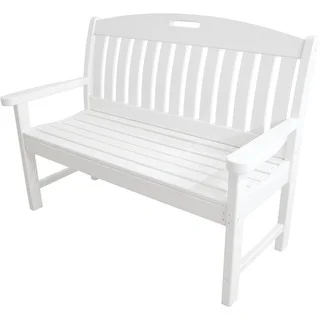 Hanover Outdoor HVNB48WH Avalon White 48-inch All-weather Porch Bench