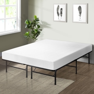 Crown Comfort 8-inch Queen-size Bed Frame and Memory Foam Mattress Set