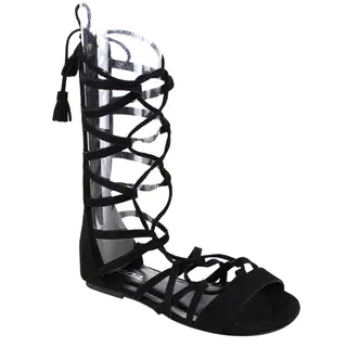 Soda Women's IA13 Lace-up Strappy Tassel Criss-cross Gladiator Flat Sandals