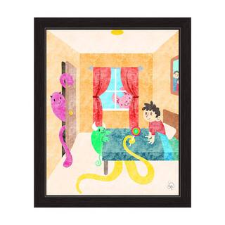 'Imaginary Friends' Graphic Wall Art with Black Frame