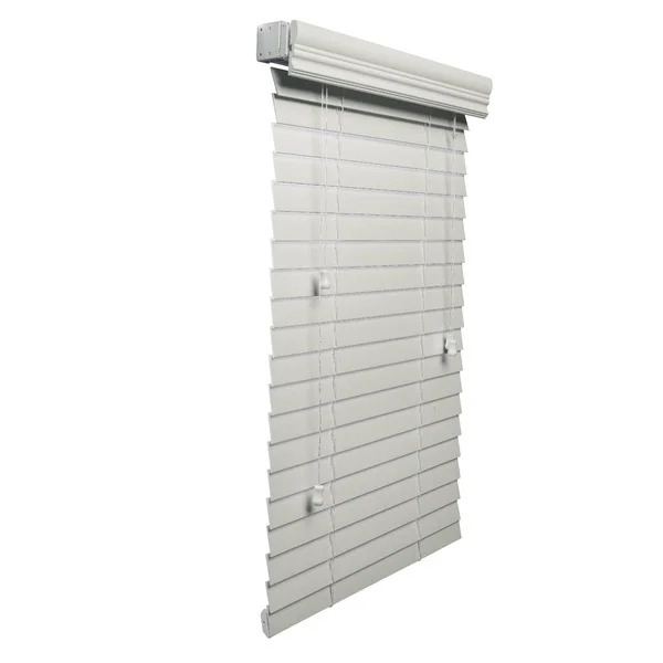 White 2-inch Faux Wood Blind 71 to 95-inch wide